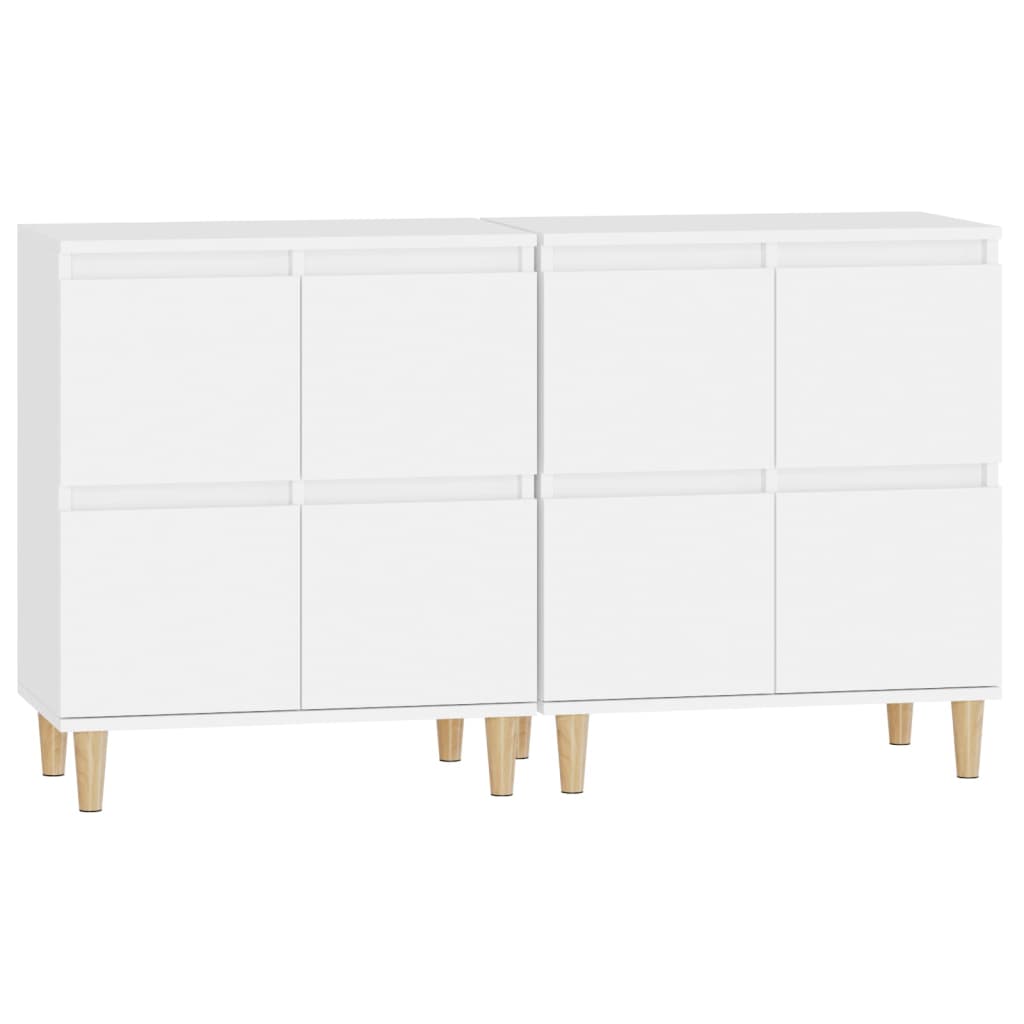 vidaXL Sideboards 2 pcs White 60x35x70 cm Engineered Wood