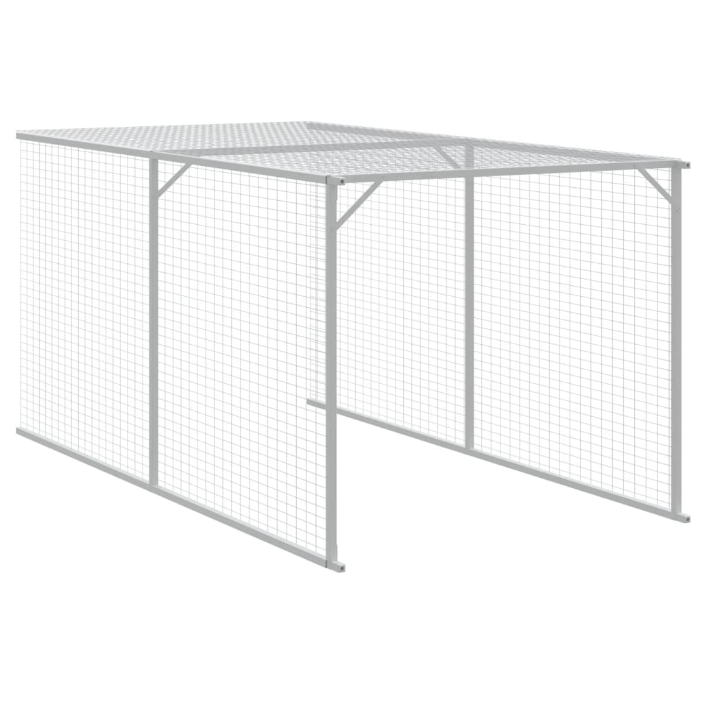 vidaXL Chicken Cage with Run Anthracite 117x813x123 cm Galvanised Steel