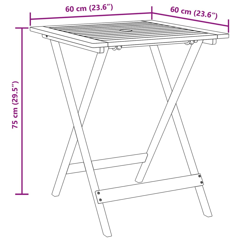 vidaXL 3 Piece Bistro Set Grey Polypropylene and Solid Wood