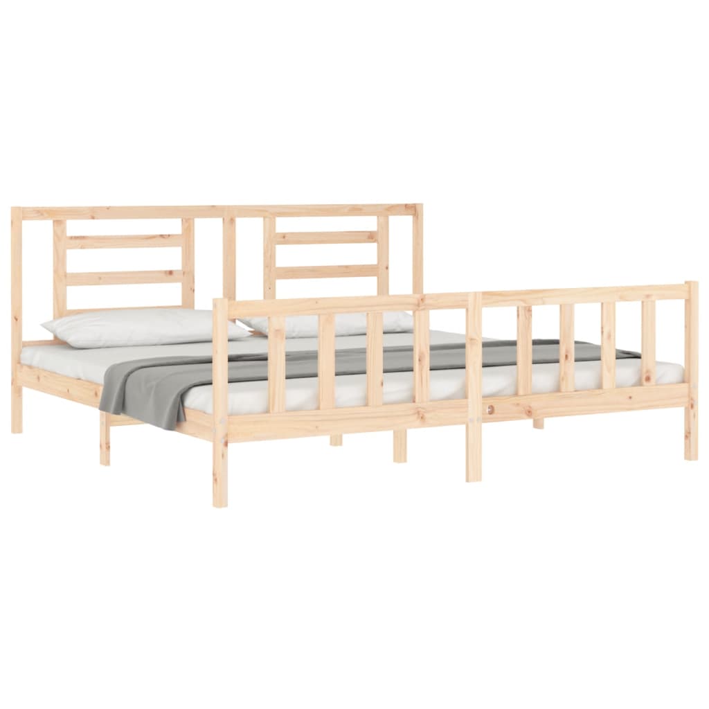 vidaXL Bed Frame without Mattress Super King Size Solid Wood Pine