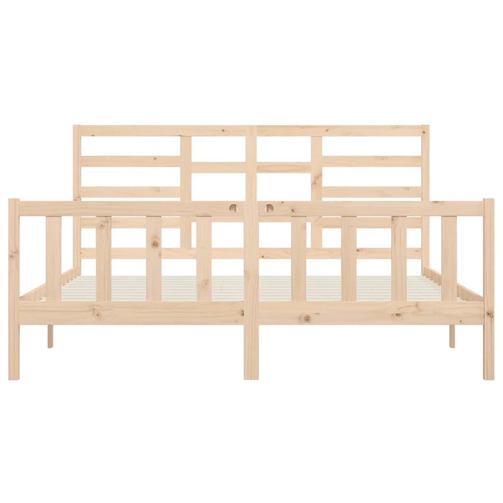 vidaXL Bed Frame without Mattress 180x200 cm Super King Solid Wood