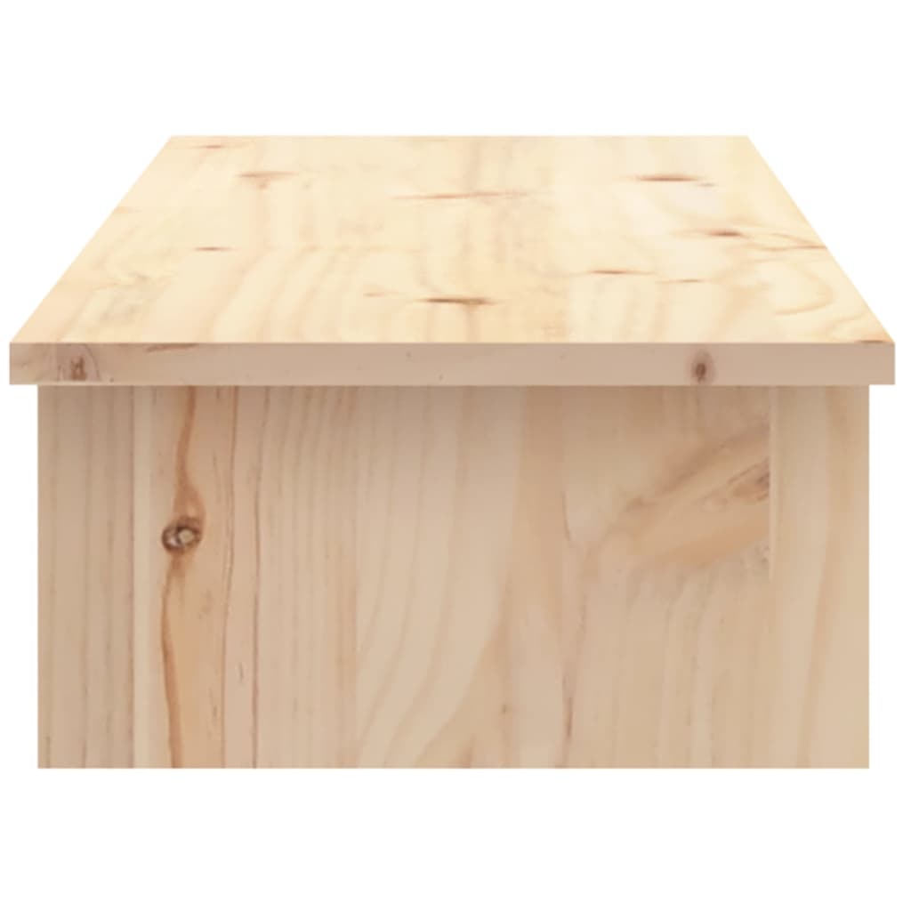 vidaXL Monitor Stand 100x27x15 cm Solid Wood Pine