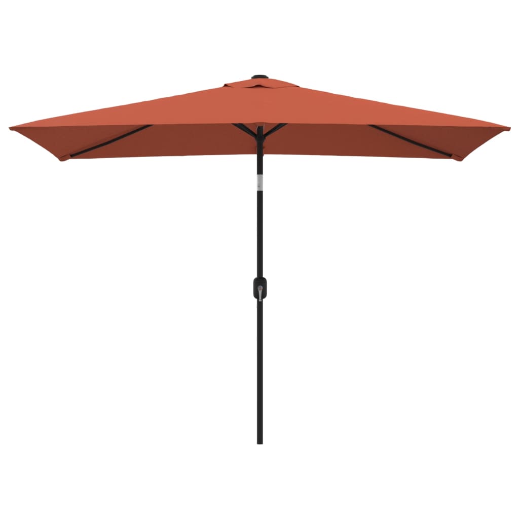 vidaXL Garden Parasol with Metal Pole 300x200 cm Terracotta