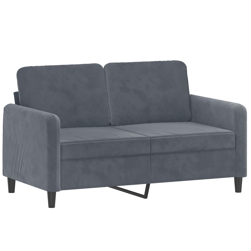 vidaXL 2-Seater Sofa Dark Grey 120 cm Velvet