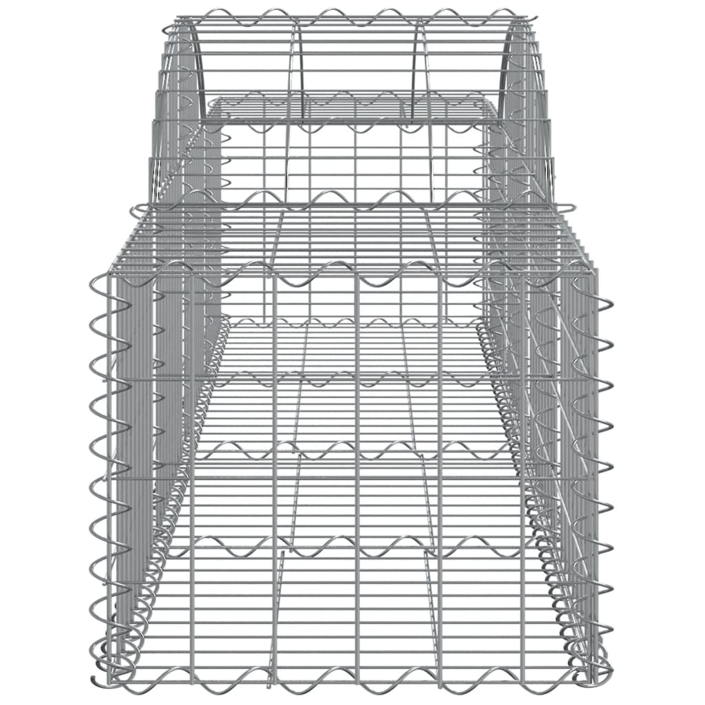 vidaXL Arched Gabion Baskets 20 pcs 200x50x40/60 cm Galvanised Iron