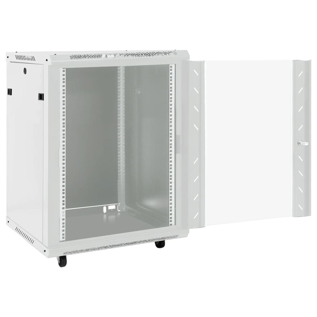 vidaXL 15U Network Cabinet 19" IP20 Grey 53x40x80 cm