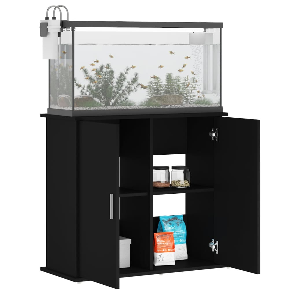 vidaXL Aquarium Stand Black 81x36x73 cm Engineered Wood