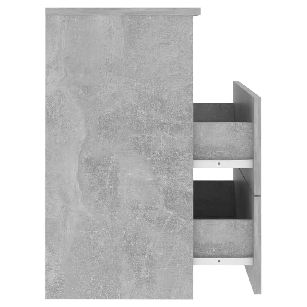 vidaXL Bed Cabinets 2 pcs Concrete Grey 50x32x60cm