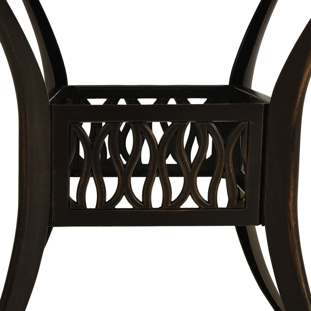 vidaXL 3 Piece Bistro Set Cast Aluminium Bronze