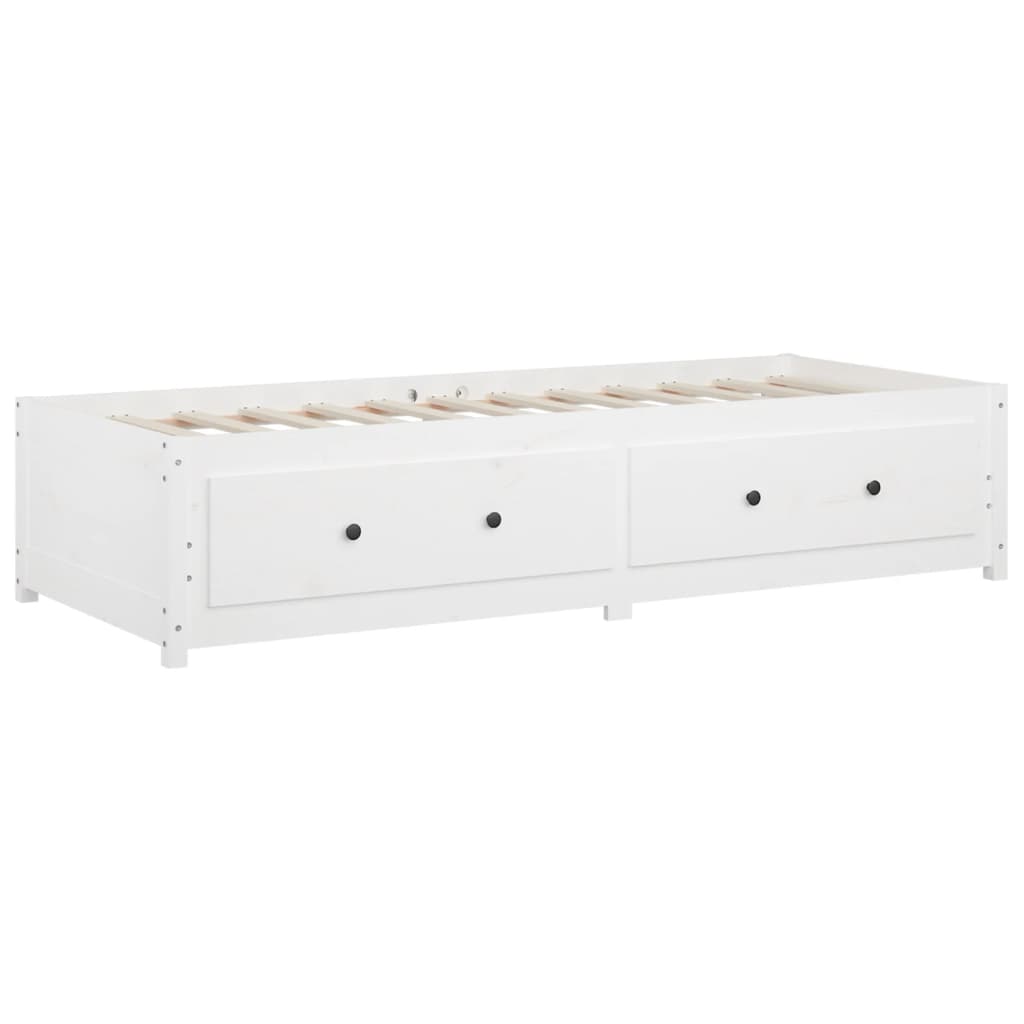 vidaXL Day Bed White 90x190 cm Single Solid Wood Pine