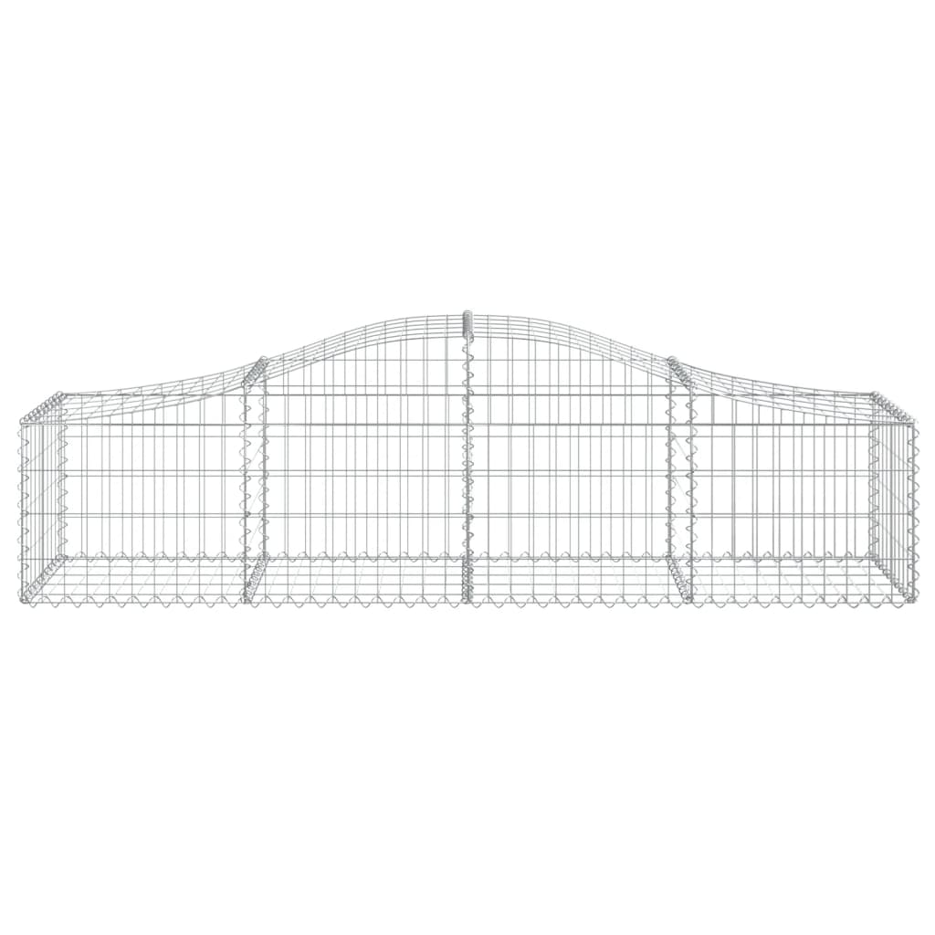 vidaXL Arched Gabion Baskets 5 pcs 200x50x40/60 cm Galvanised Iron