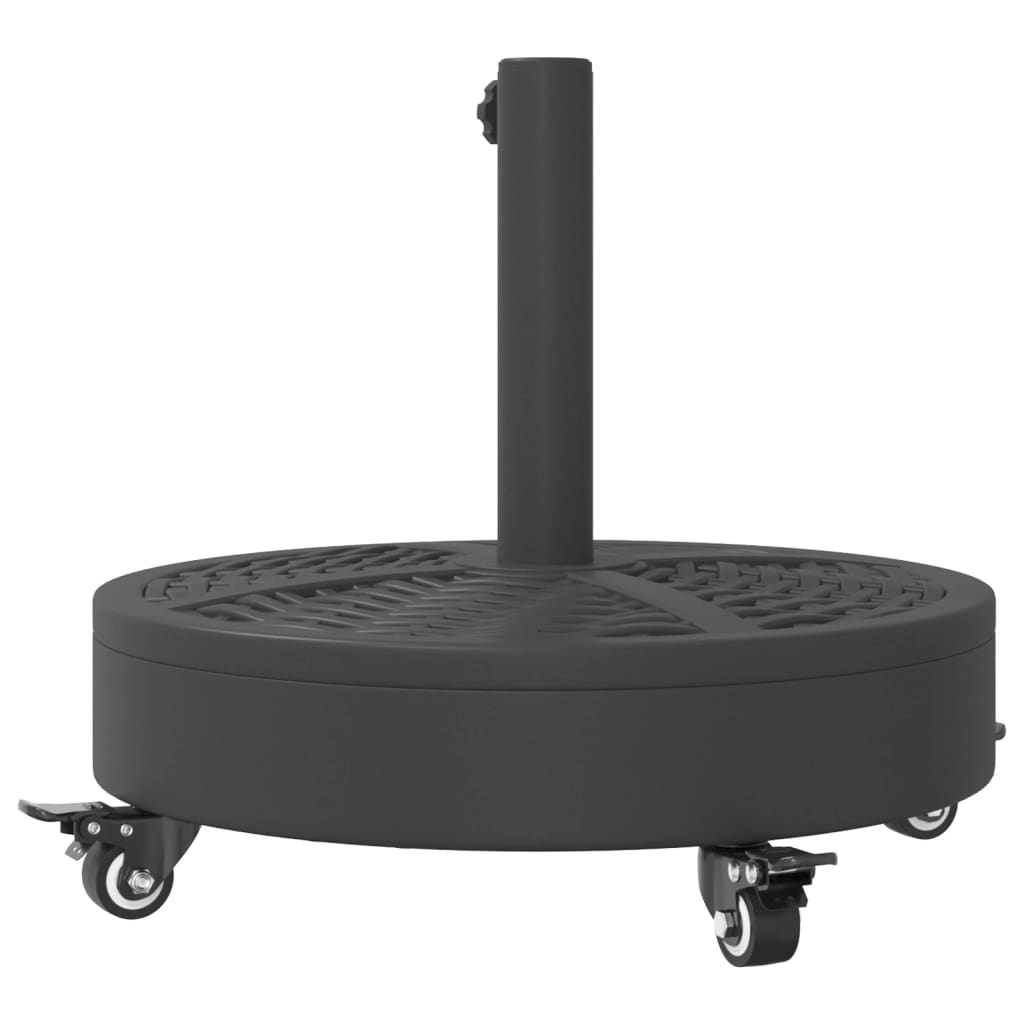 vidaXL Parasol Base with Wheels for Ø38 / 48 mm Poles 27 kg Round