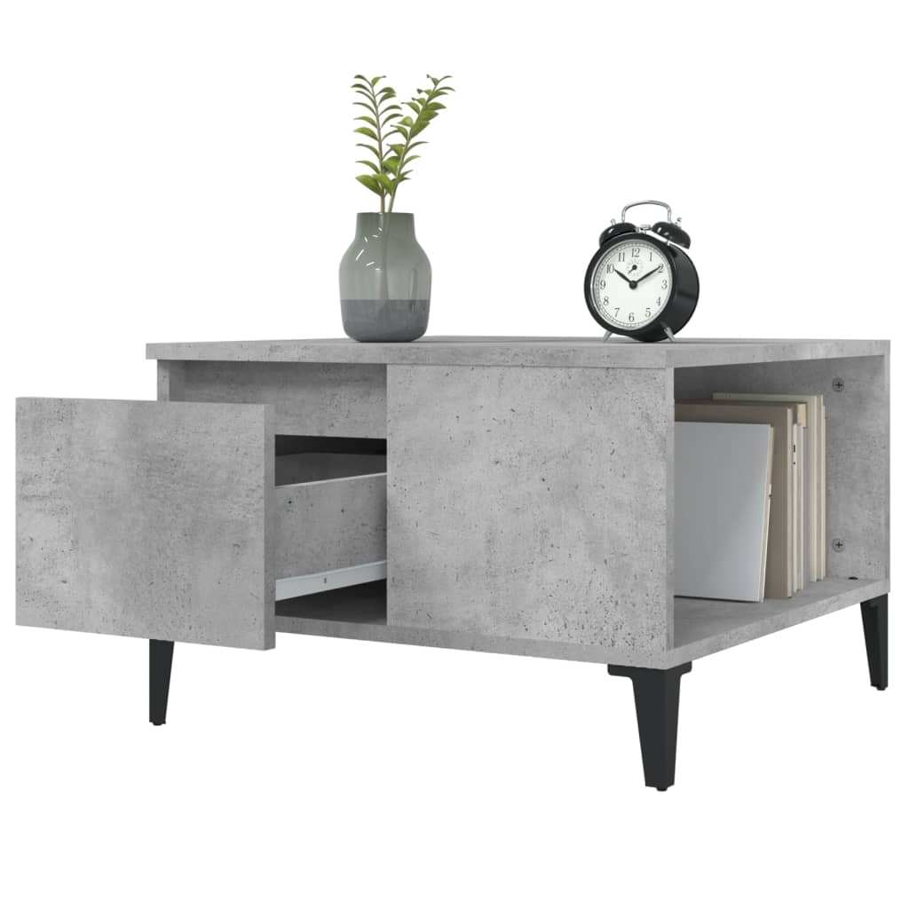 vidaXL Coffee Table Concrete Grey 55x55x36.5 cm Engineered Wood