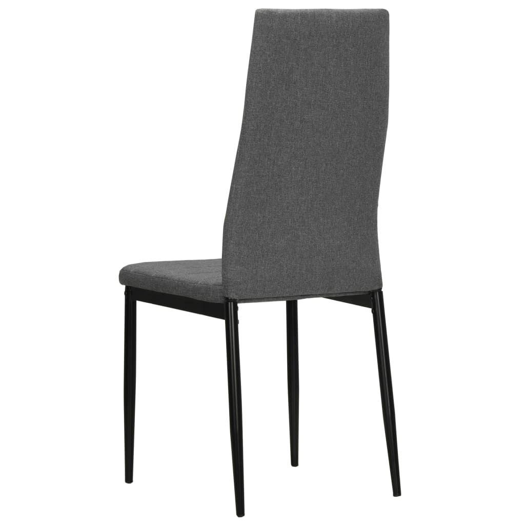 vidaXL Dining Chairs 4 pcs Light Grey Fabric