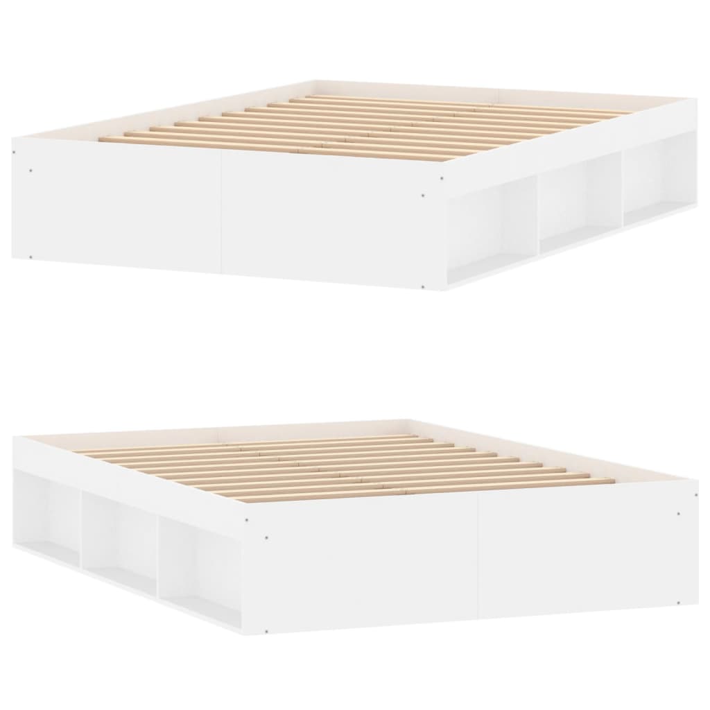 vidaXL Bed Frame without Mattress White 135x190 cm Double