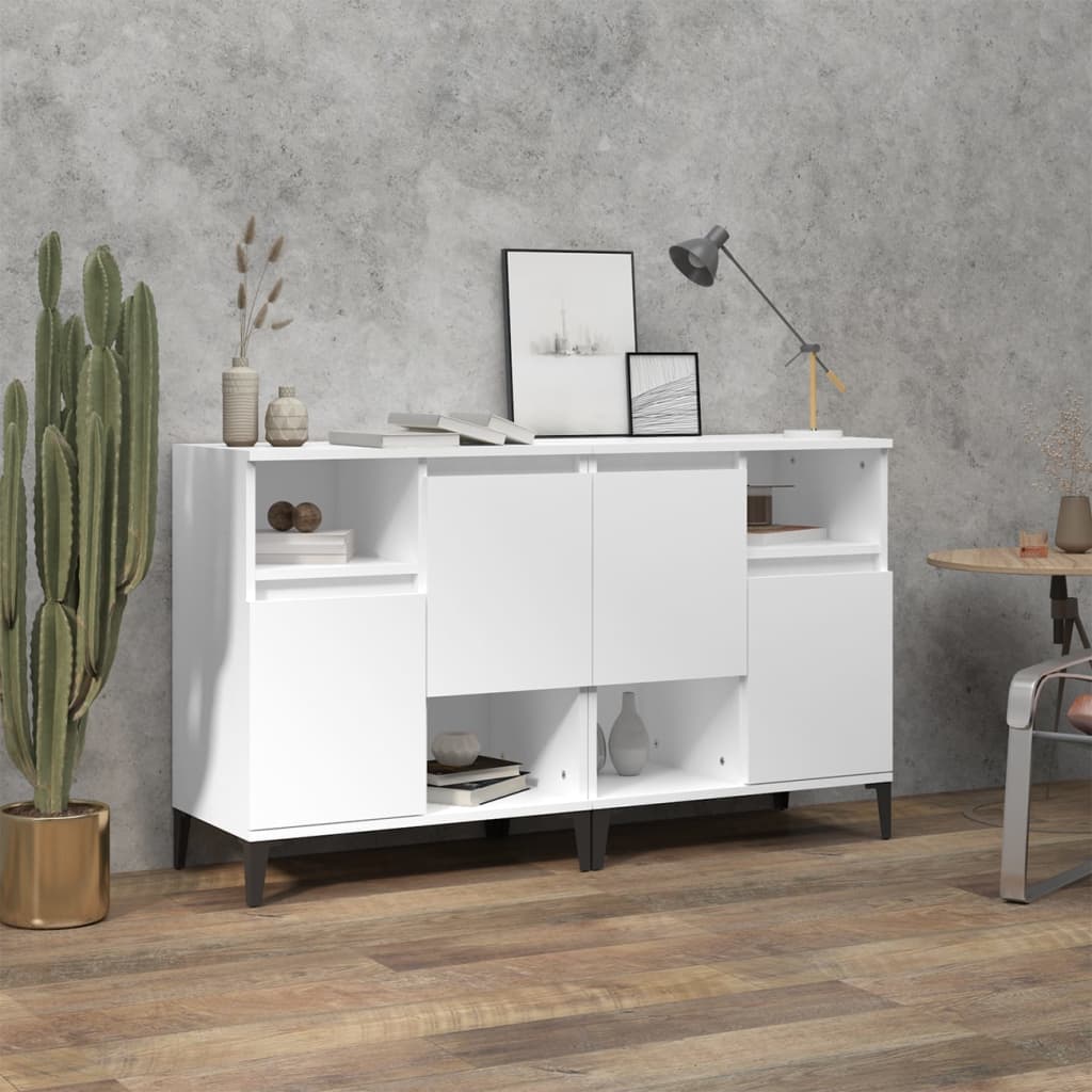 vidaXL Sideboards 2 pcs White 60x35x70 cm Engineered Wood