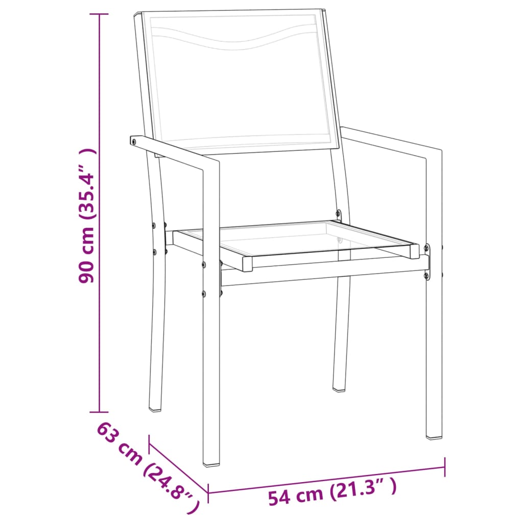 vidaXL 9 Piece Outdoor Dining Set Steel