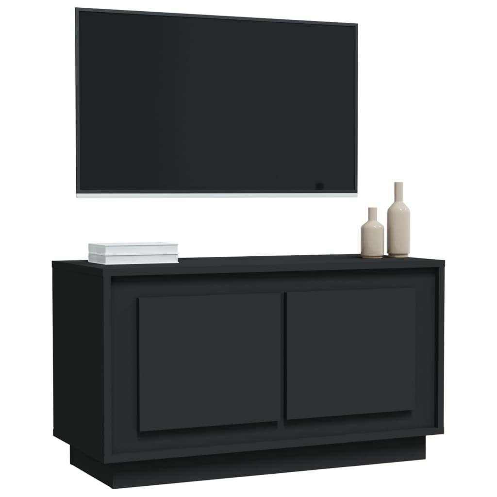 vidaXL TV Cabinet Black 80x35x45 cm Engineered Wood