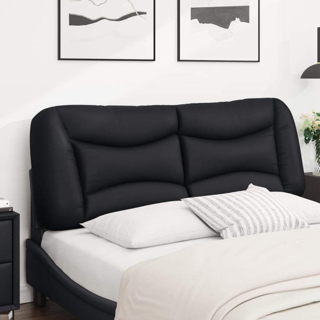 vidaXL Headboard Cushion Black 137 cm Double Faux Leather