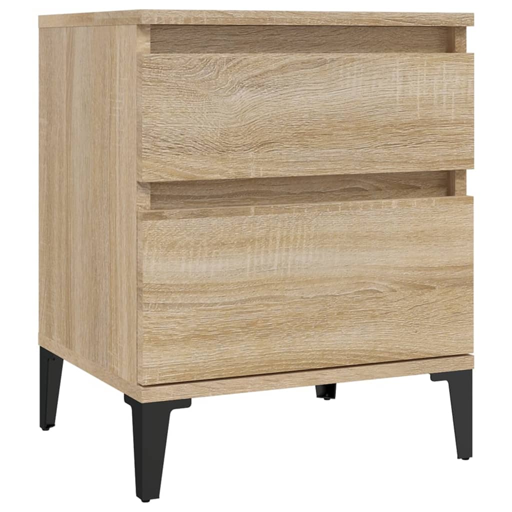 vidaXL Bedside Cabinets 2 pcs Sonoma Oak 40x35x50 cm