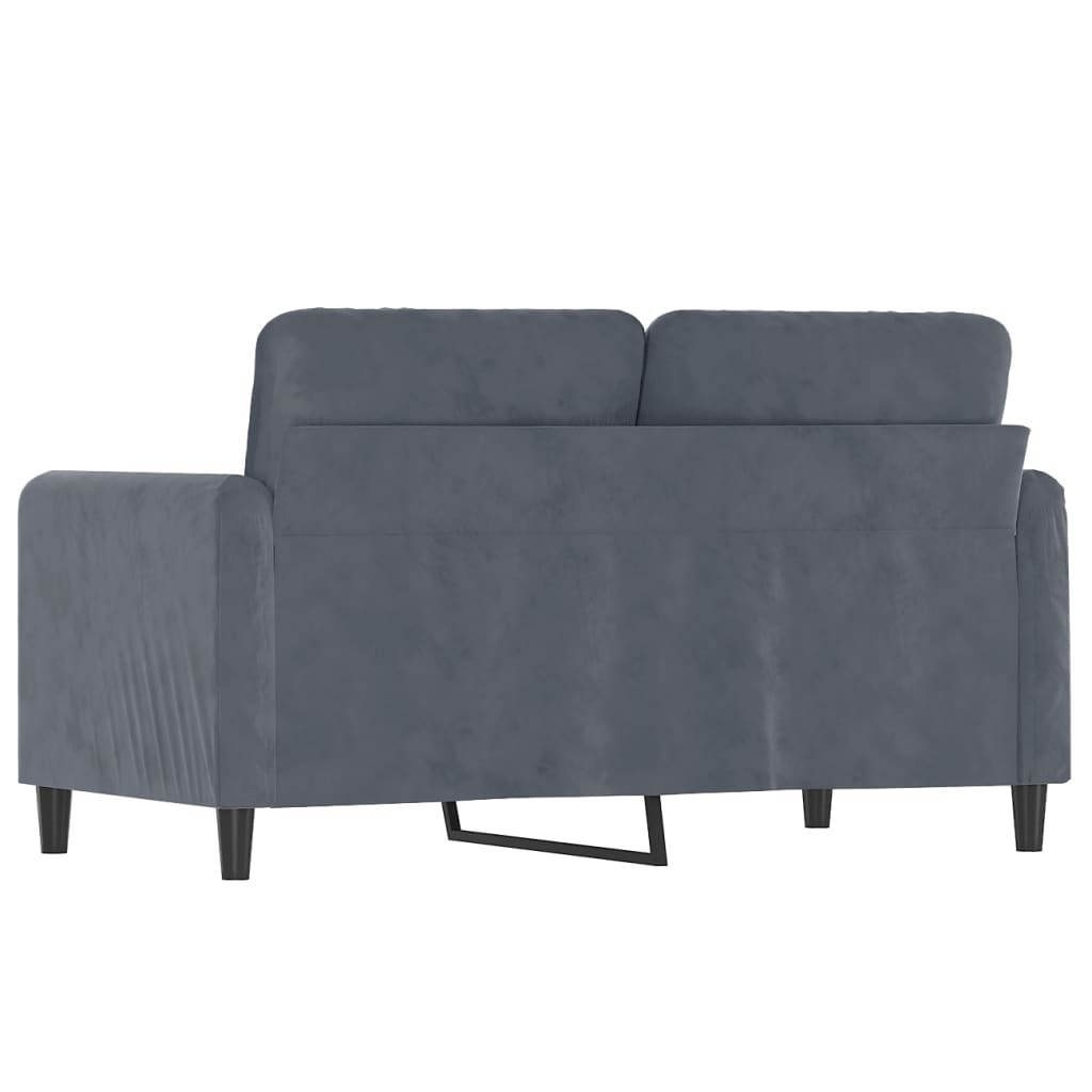 vidaXL 2-Seater Sofa Dark Grey 120 cm Velvet