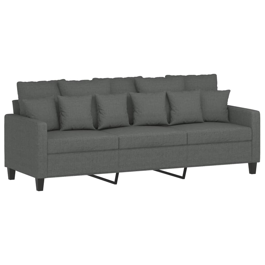 vidaXL 3-Seater Sofa Dark Grey 180 cm Fabric