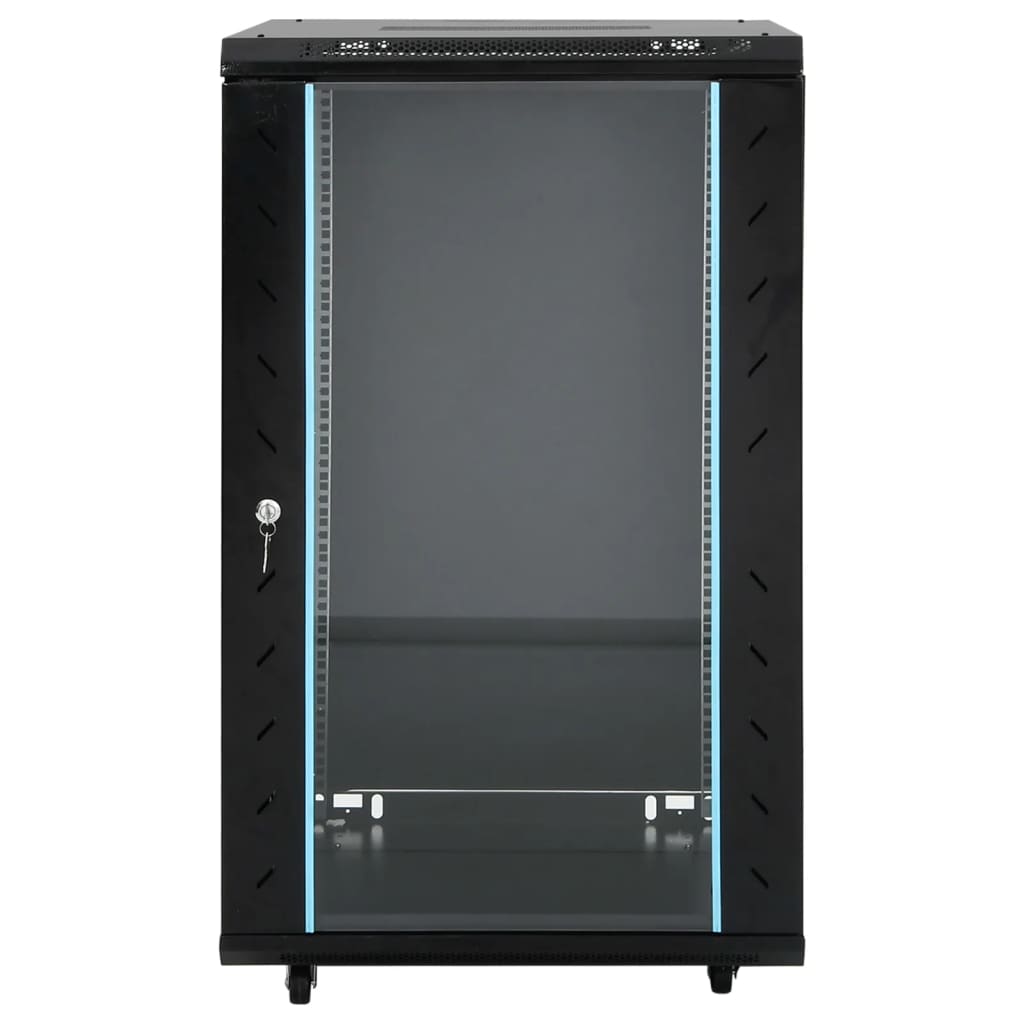 vidaXL 18U Network Cabinet 19" IP20 Black 60x60x100 cm