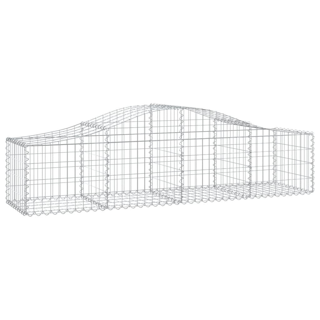 vidaXL Arched Gabion Baskets 5 pcs 200x50x40/60 cm Galvanised Iron