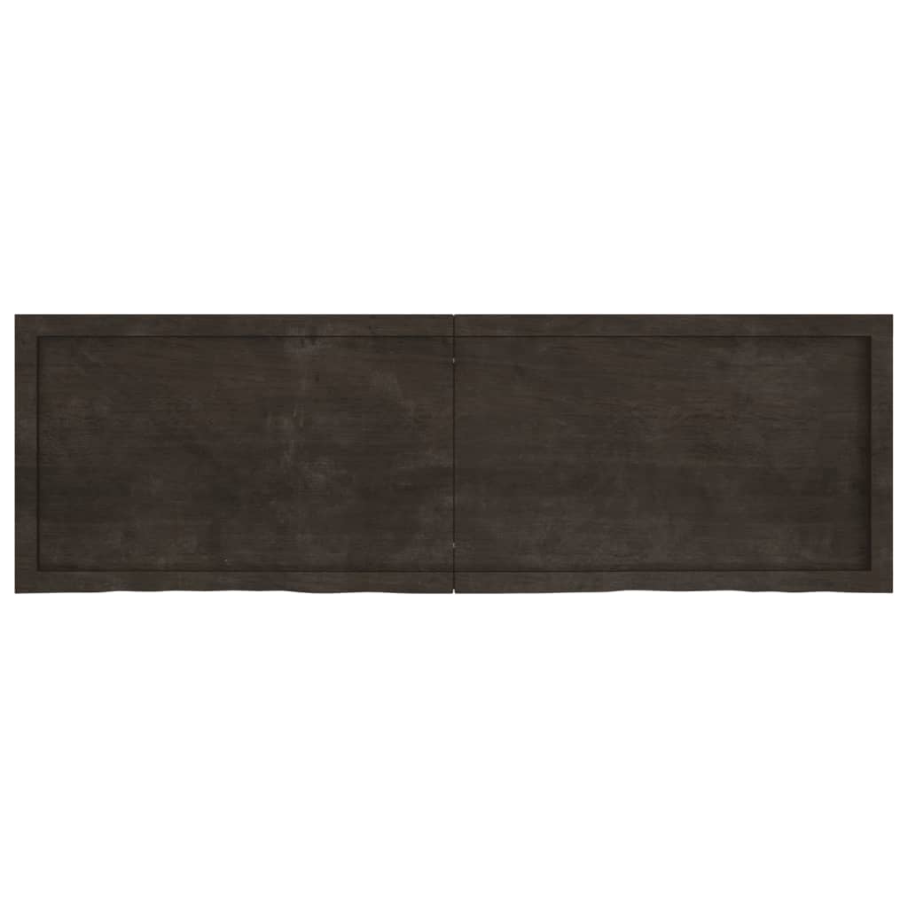 vidaXL Bathroom Countertop Dark Brown 160x50x(2-4) cm Treated Solid Wood