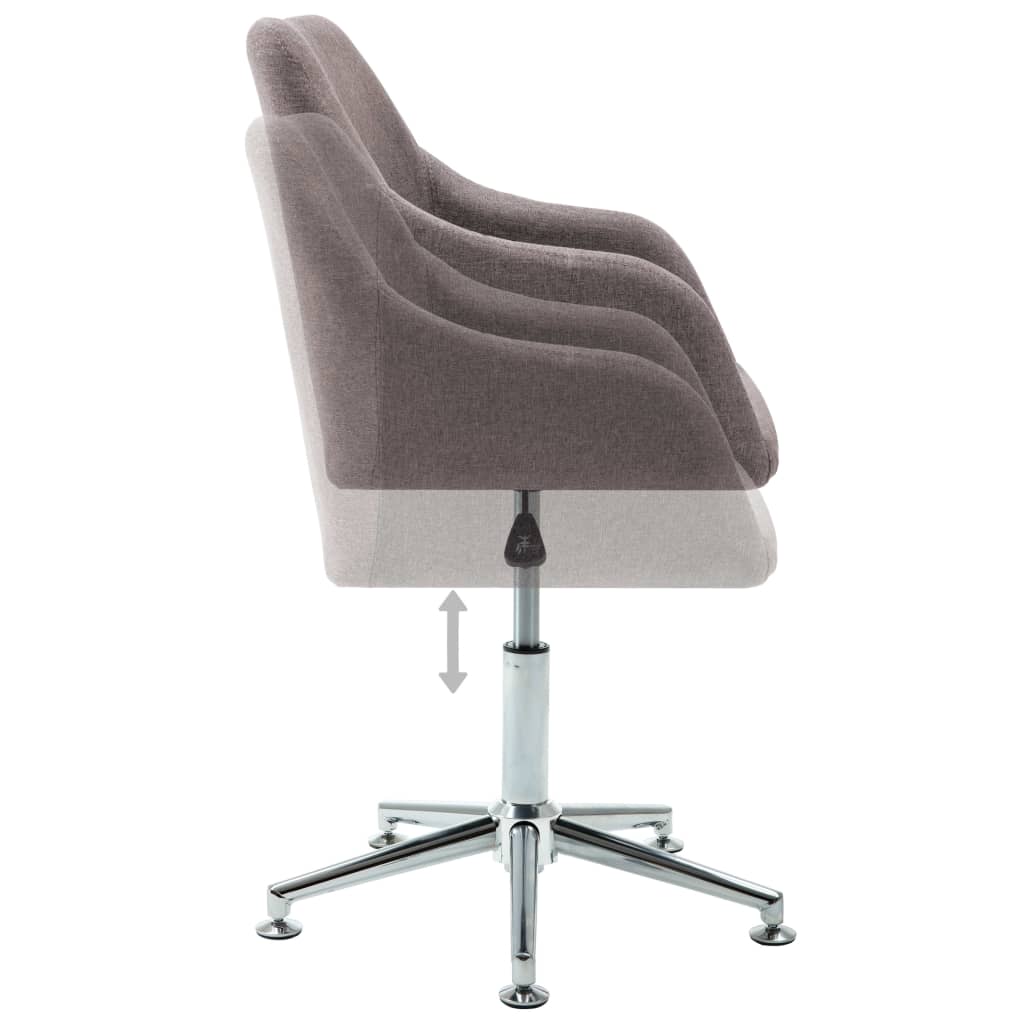 vidaXL Swivel Office Chair Taupe Fabric