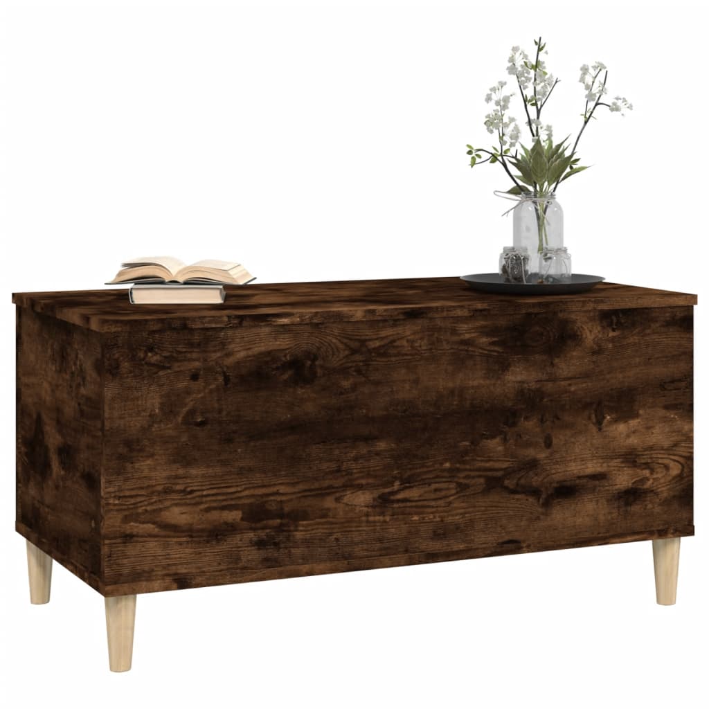 vidaXL Coffee Table Smoked Oak 90x44.5x45 cm Engineered Wood