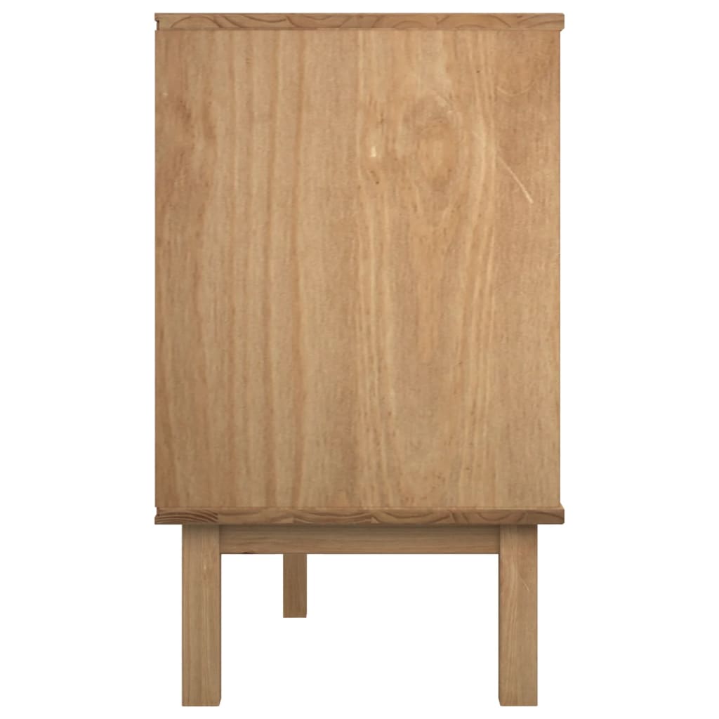 vidaXL Drawer Cabinet OTTA Brown&Grey 111x43x73.5cm Solid Wood Pine