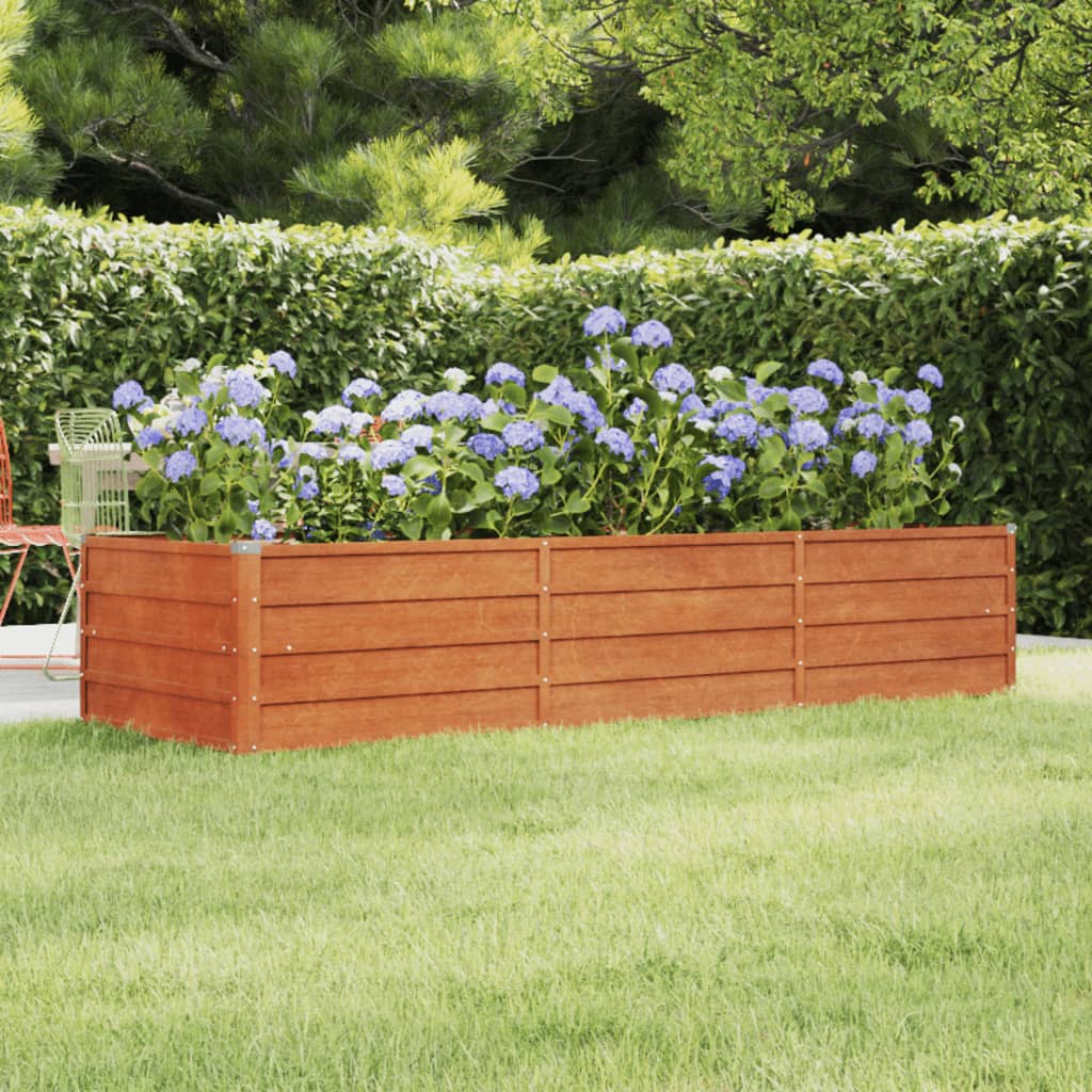 vidaXL Garden Raised Bed Rusty 240x80x45 cm Corten Steel