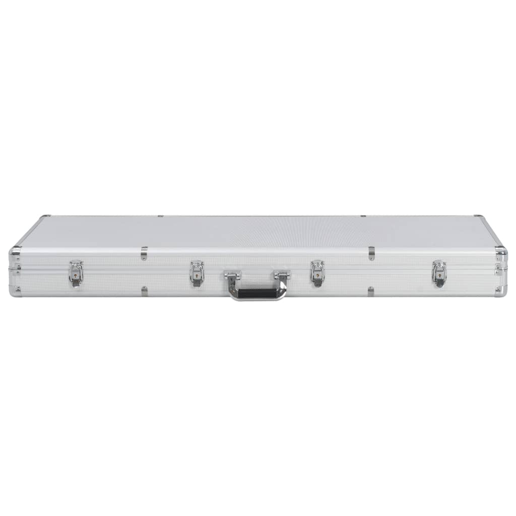 vidaXL Gun Case Silver 118x38x12 cm Aluminium