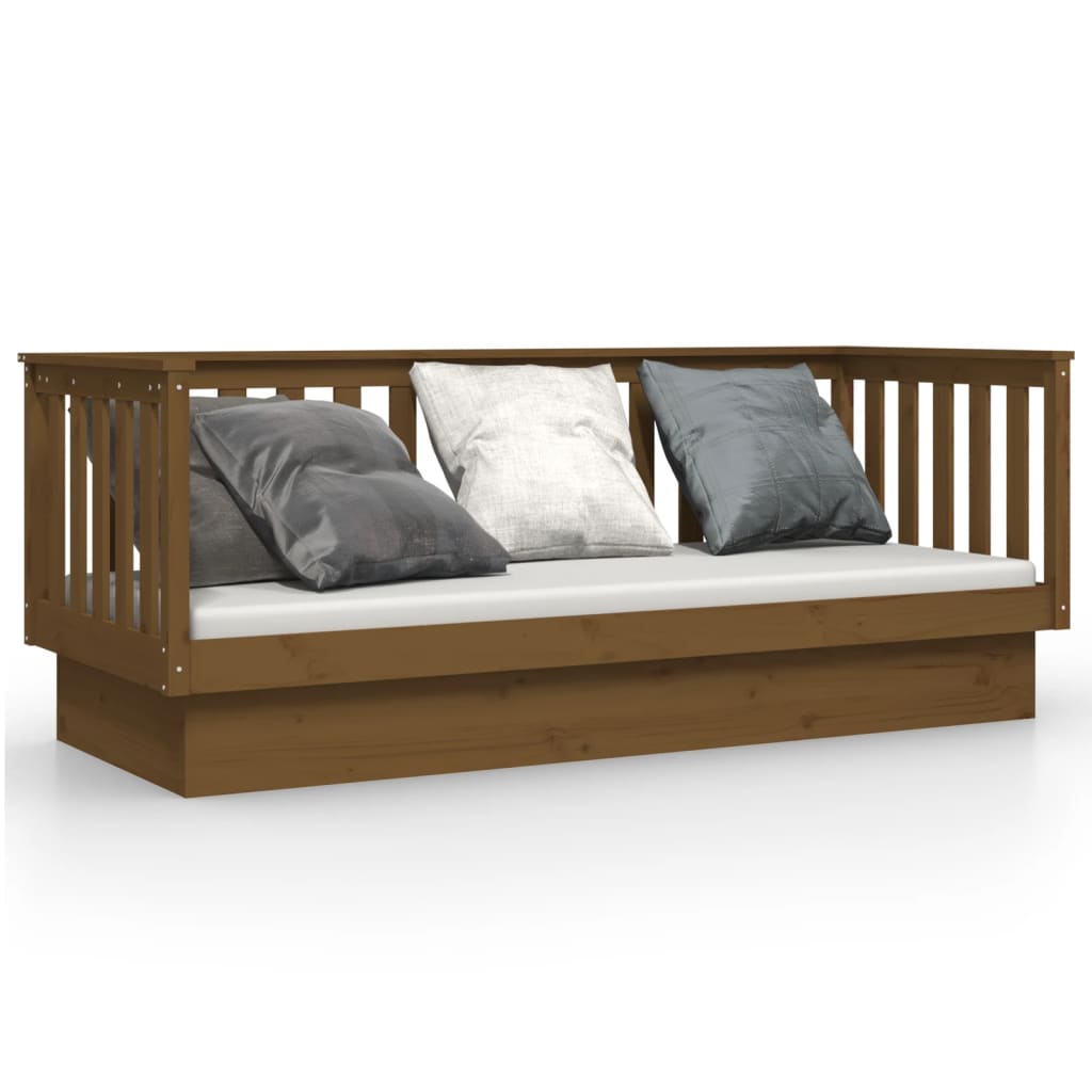 vidaXL Day Bed without Mattress Honey Brown 90x190 cm Single Solid Wood Pine