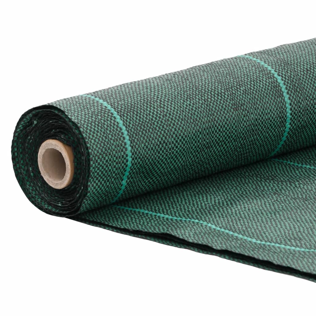 vidaXL Weed Membrane Green 2x100 m PP