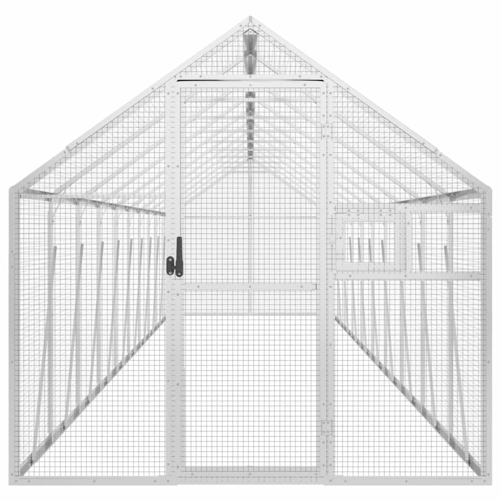 vidaXL Aviary Silver 1.79x10x1.85 m Aluminium