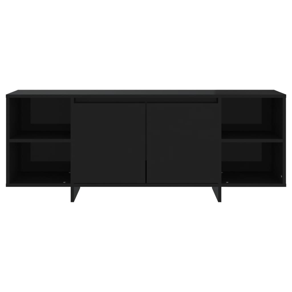 vidaXL TV Cabinet Black 130x35x50 cm Engineered Wood