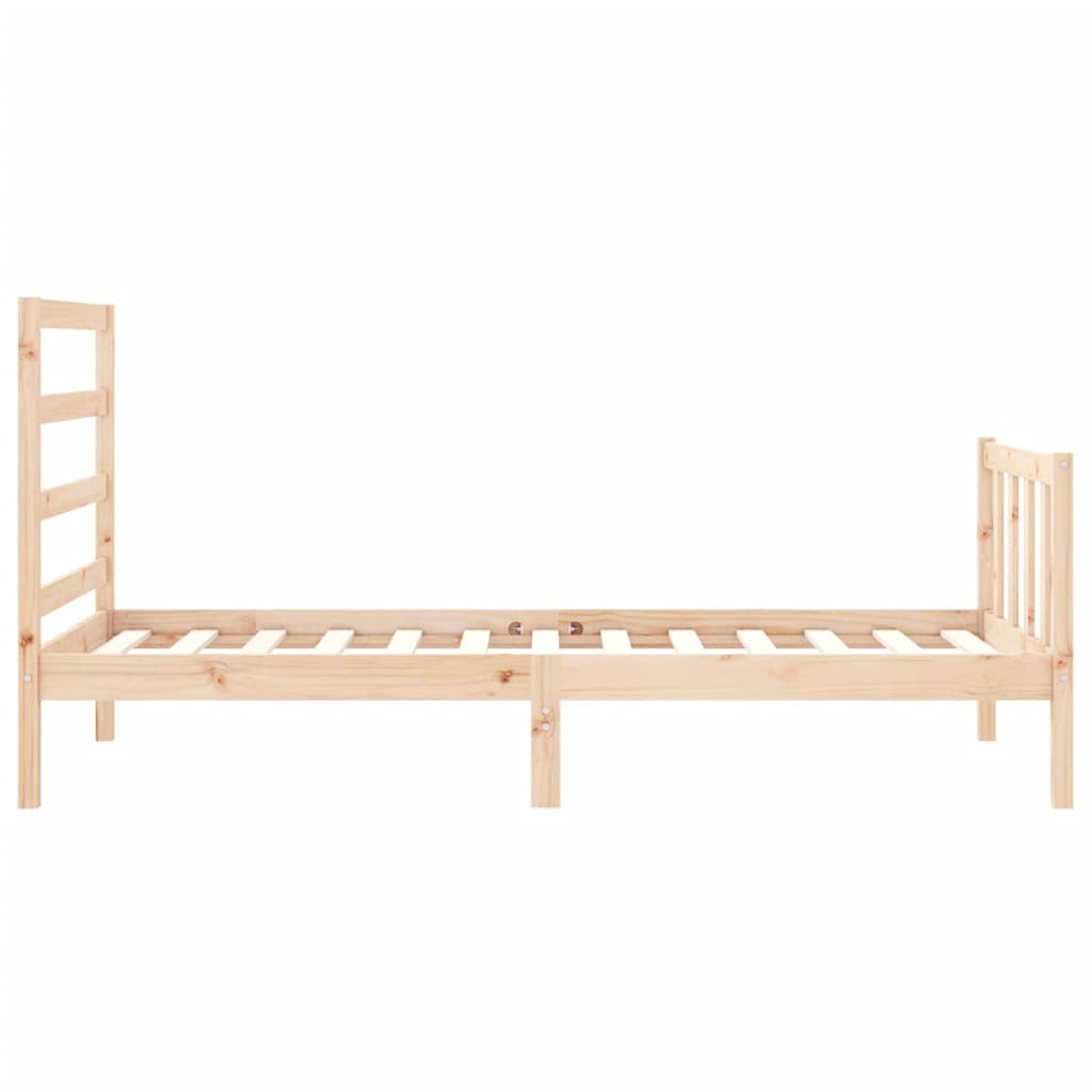 vidaXL Bed Frame without Mattress 90x190 cm Single Solid Wood Pine