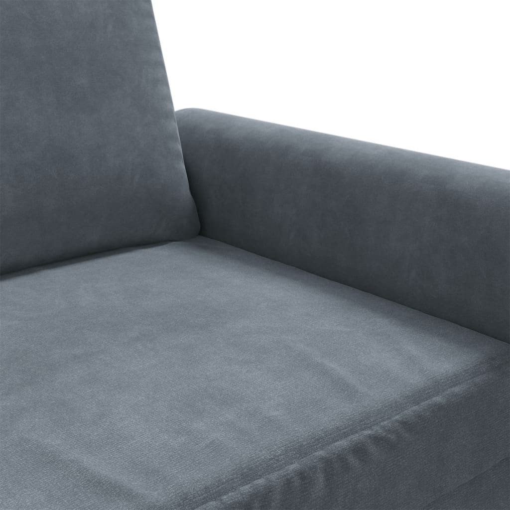 vidaXL 3-Seater Sofa Dark Grey 180 cm Velvet