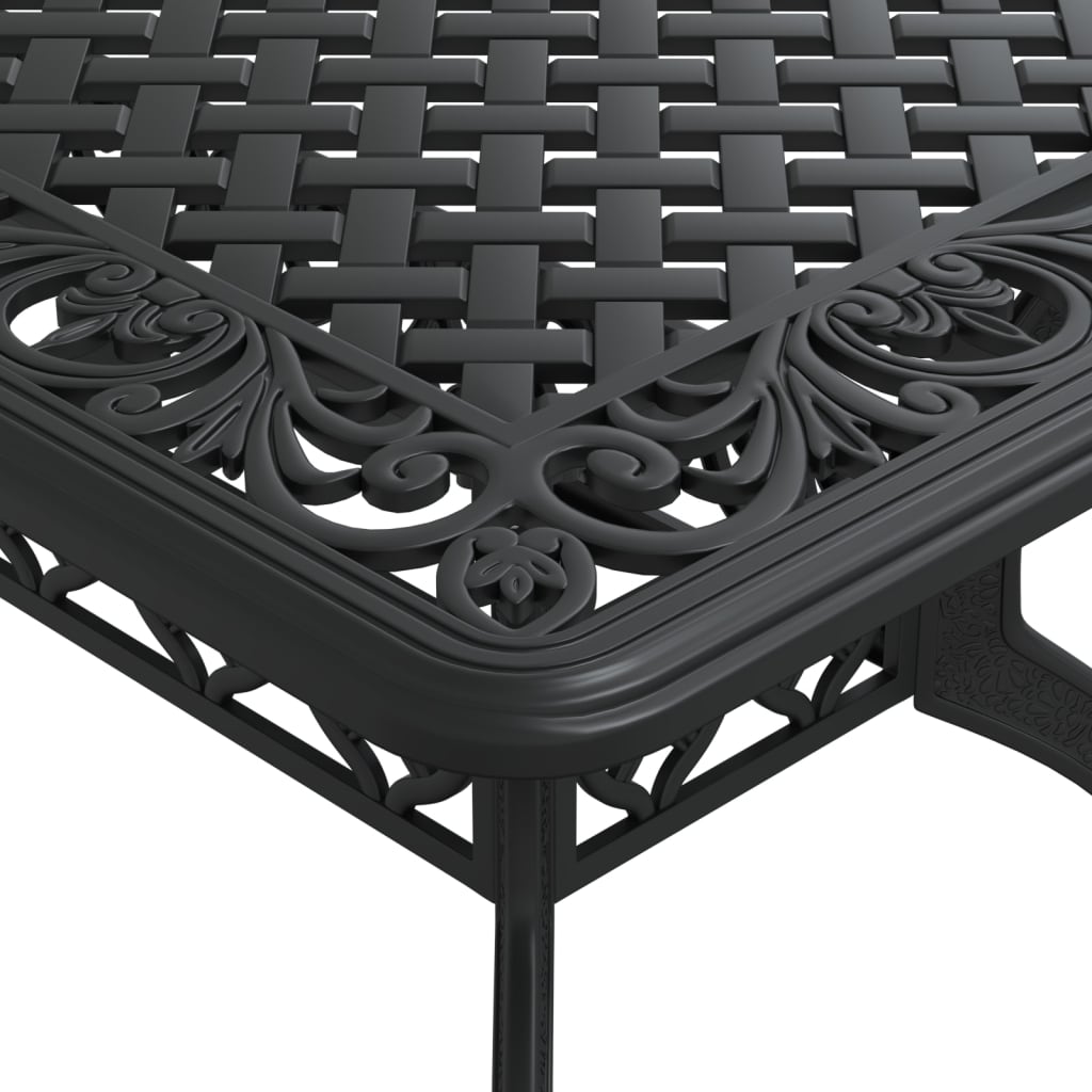 vidaXL Garden Table Black 150x90x72 cm Cast Aluminium