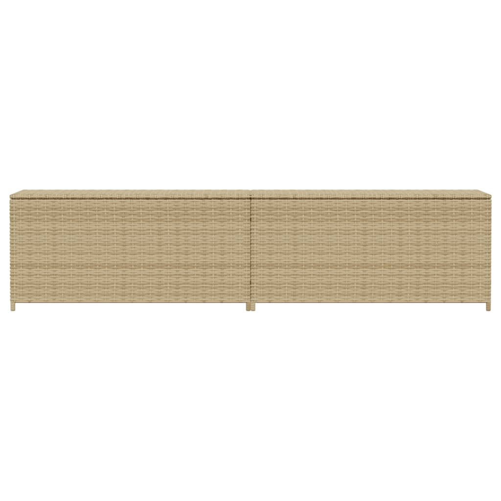 vidaXL Garden Storage Box Mix Beige 469L Poly Rattan