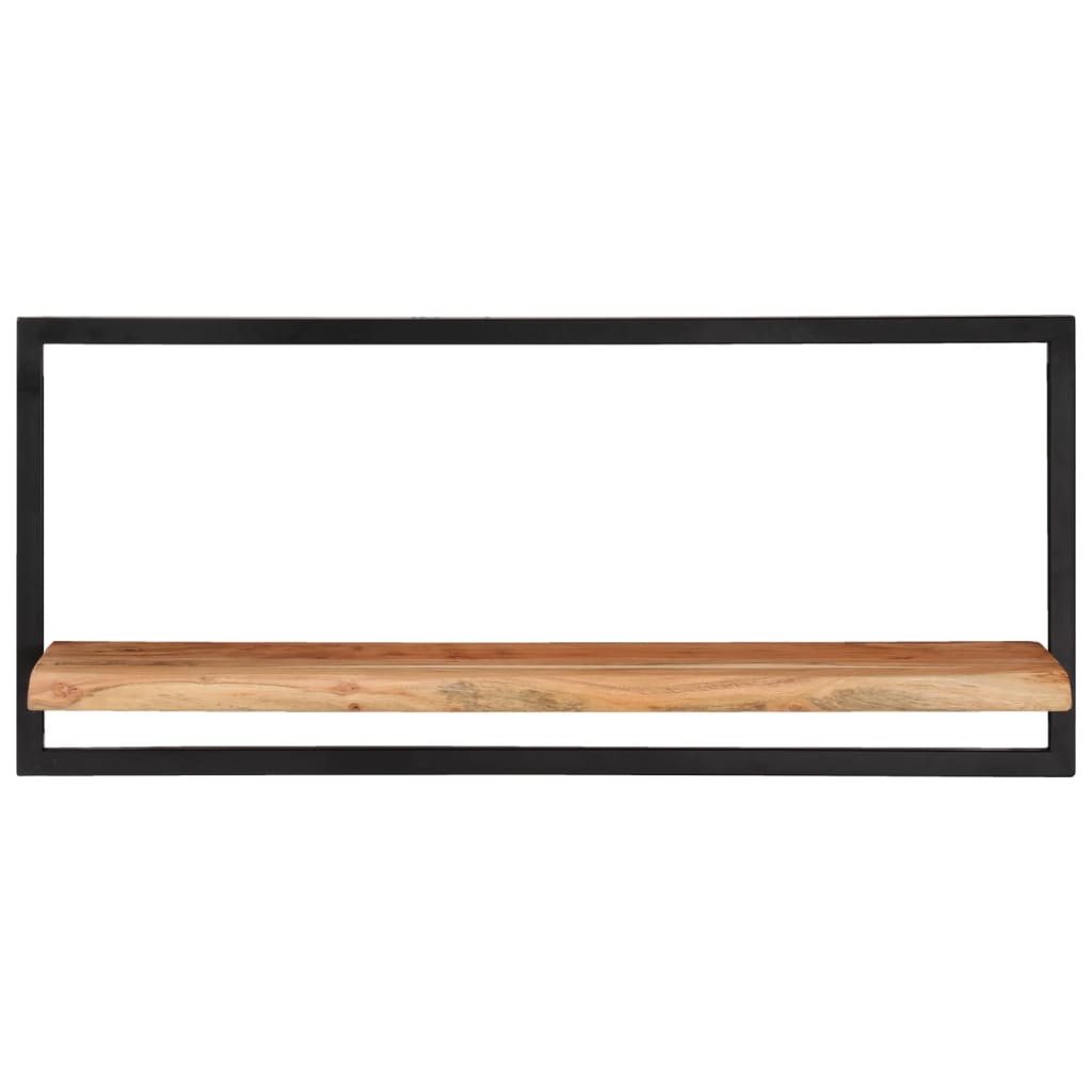 vidaXL Wall Shelves 2 pcs 80x25x35 cm Solid Wood Acacia and Steel