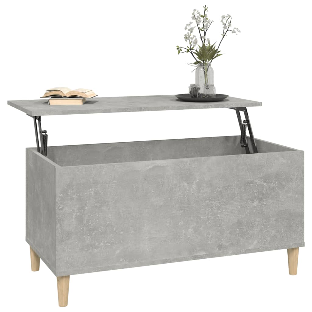 vidaXL Coffee Table Concrete Grey 90x44.5x45 cm Engineered Wood