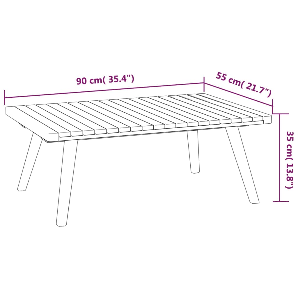 vidaXL 6 Piece Garden Lounge Set with Cushions Solid Wood Acacia