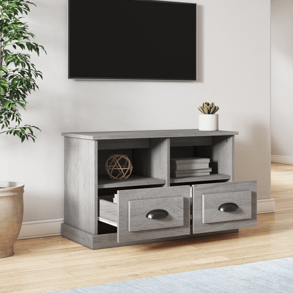 vidaXL TV Cabinet Grey Sonoma 80x35x50 cm Engineered Wood