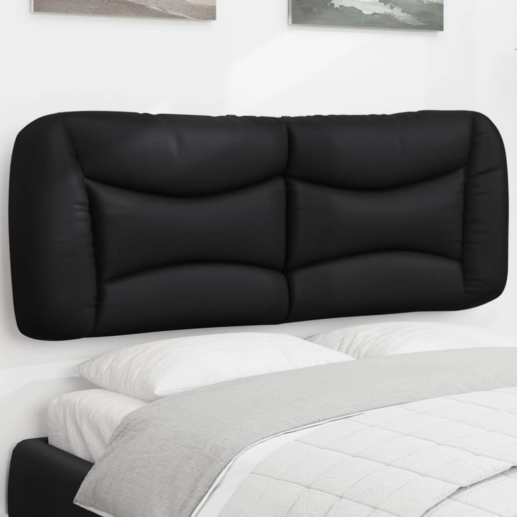 vidaXL Headboard Cushion Black 137 cm Double Faux Leather