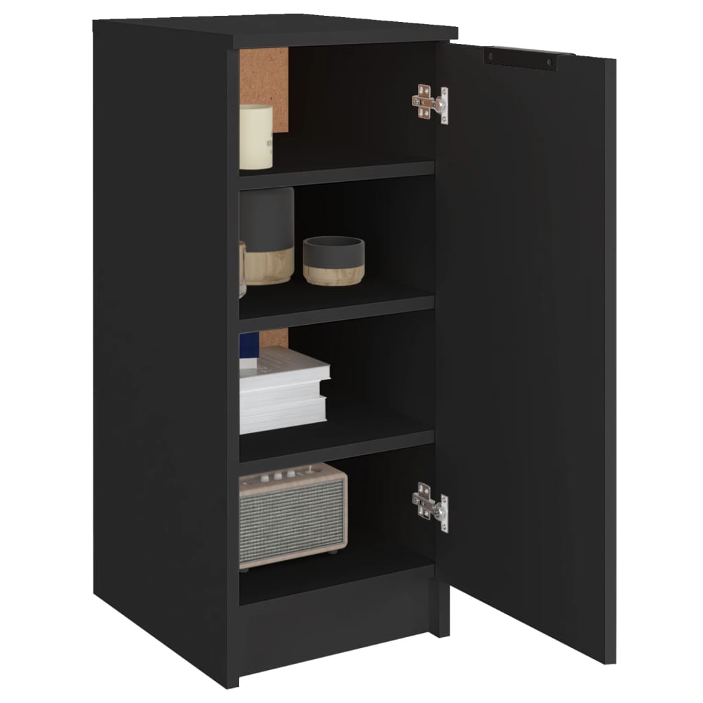 vidaXL Shoe Cabinet Black 30x35x70 cm Engineered Wood