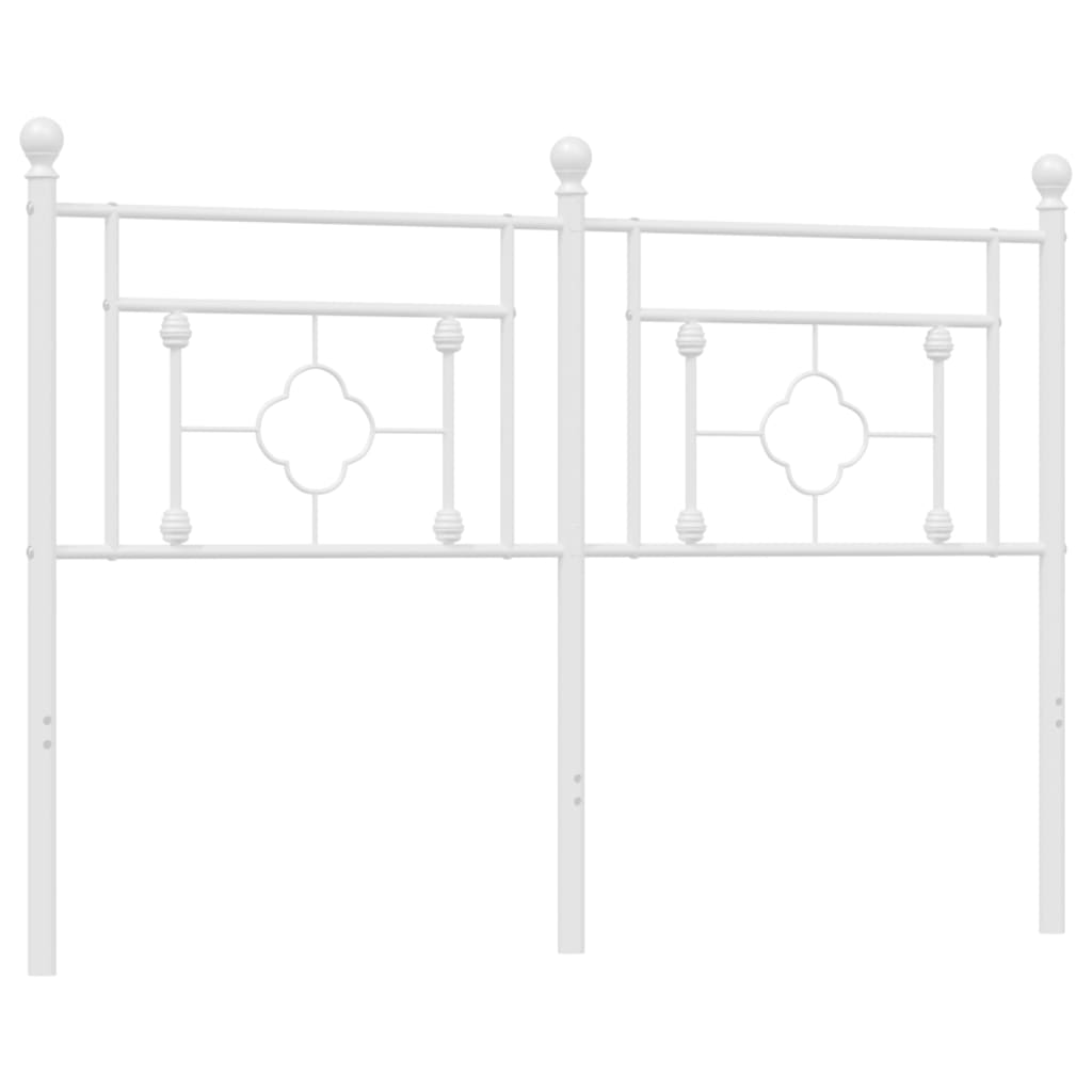 vidaXL Metal Headboard White 135 cm