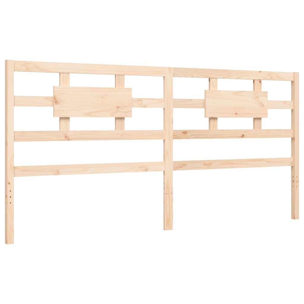 vidaXL Bed Frame with Headboard Super King Size Solid Wood